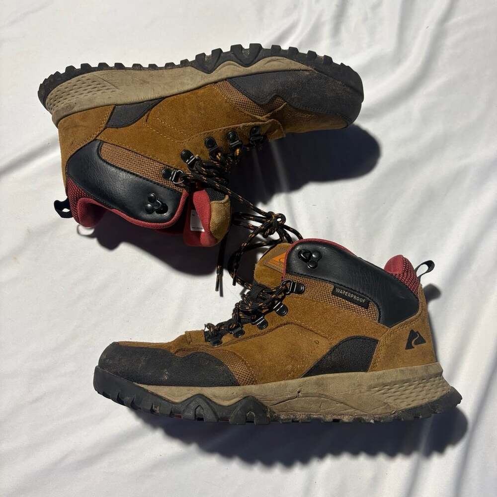 Ozark Trail Men's Redlined Mid Hiker Boots Tan Size 9